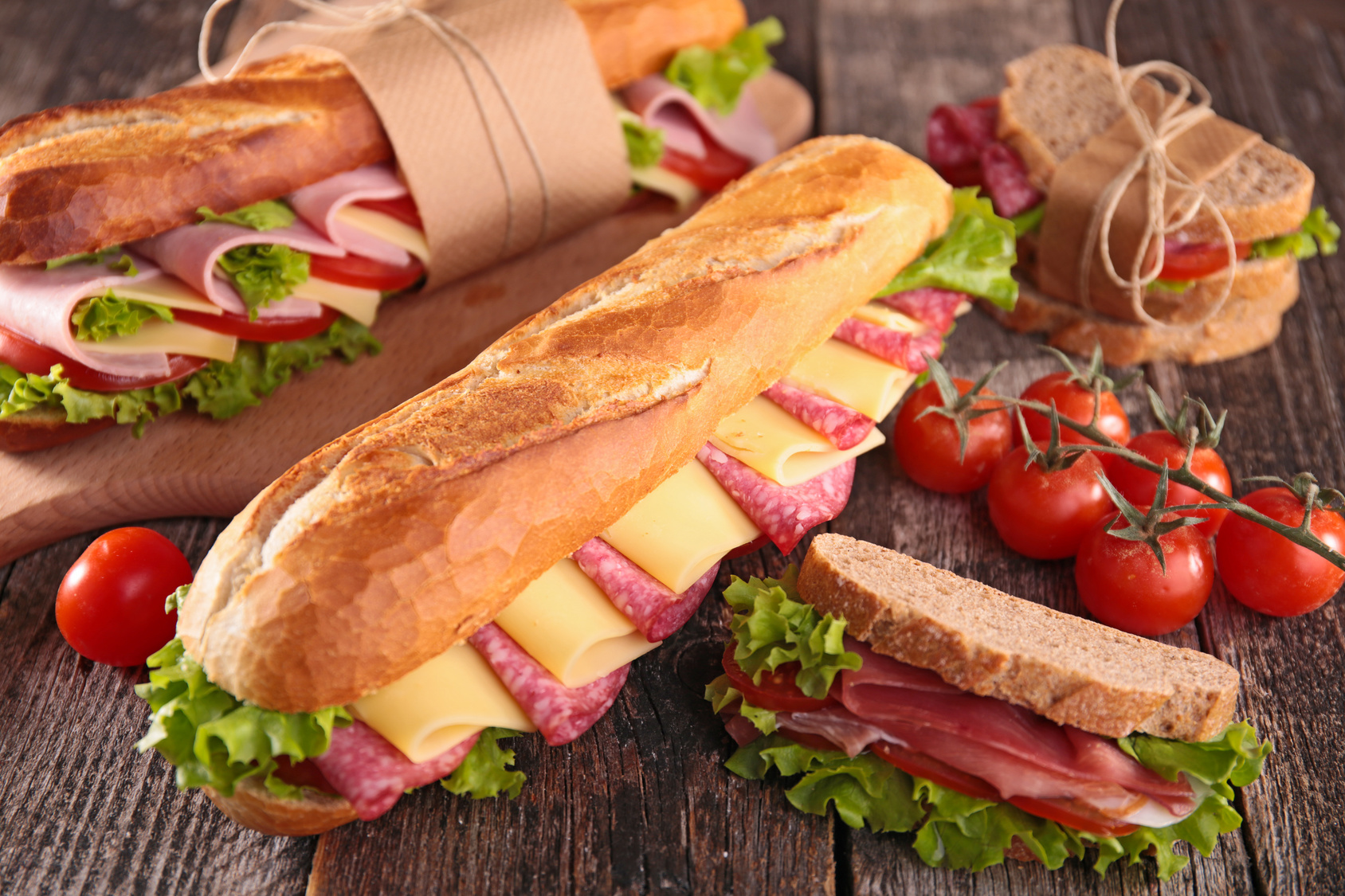 Baguette belegt