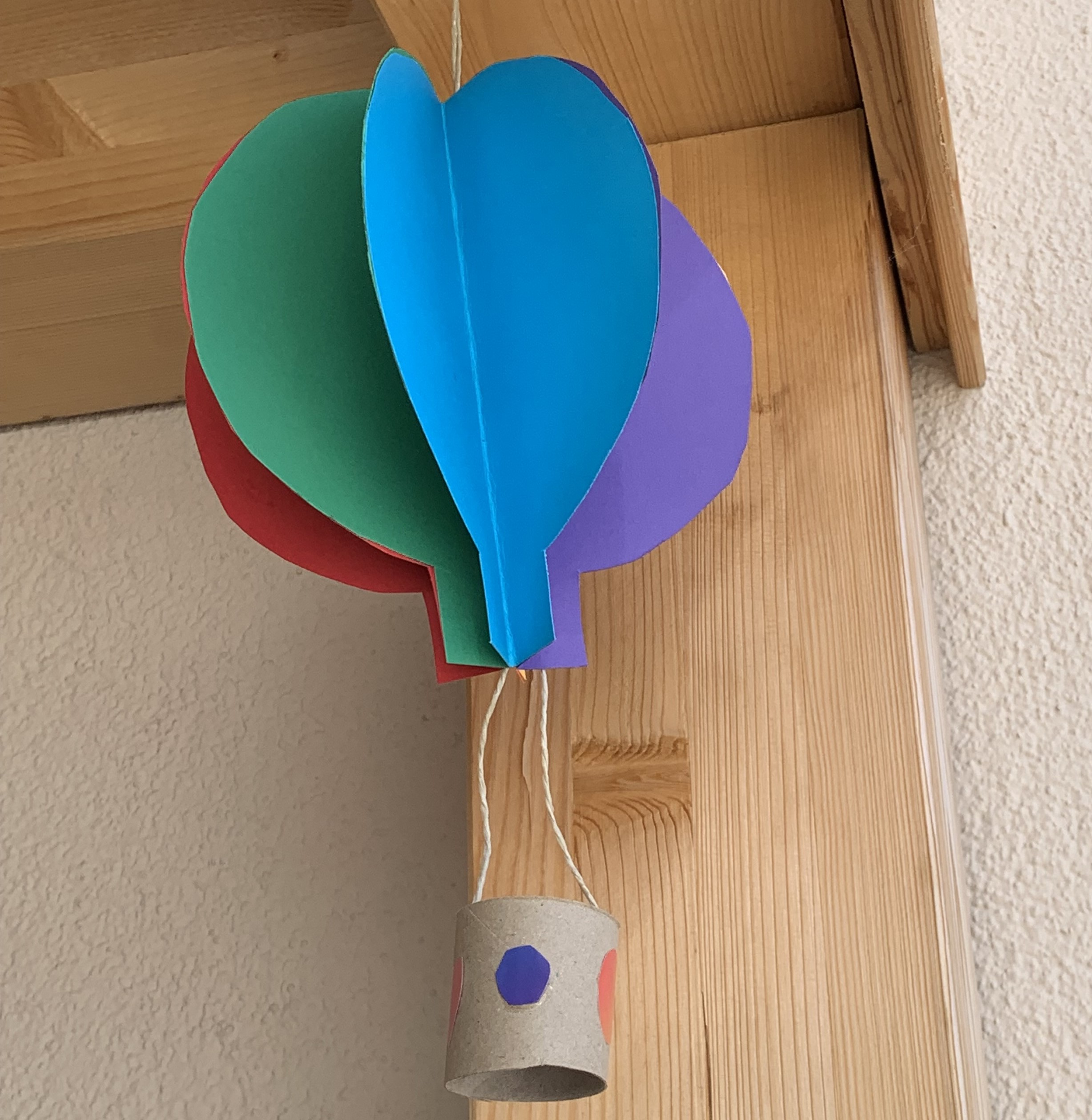 3D Heißluftballon als Windspiel