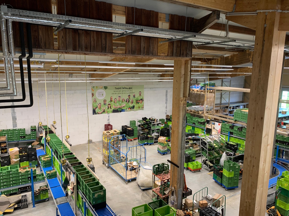 Wino Bio Biokistenlieferant Brackenheim neue Packhalle