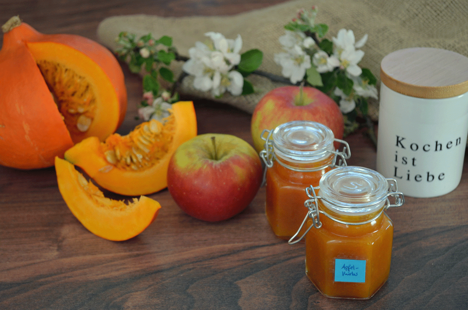 Apfel-Kürbis- Marmelade | WINO Biolandbau: Bio-Lebensmittel in der Biokiste